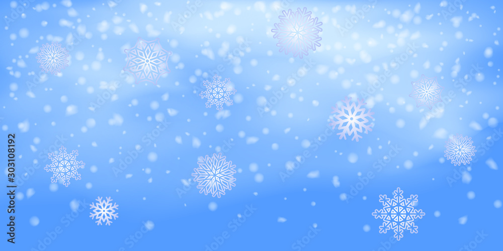 Snowflakes, snowfall.