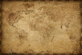 Vintage old world map illustration