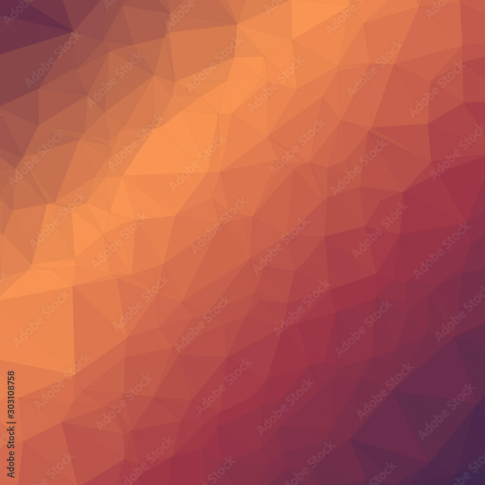 Obraz premium Sunset colors Abstract trianglify Generative Art background illustration