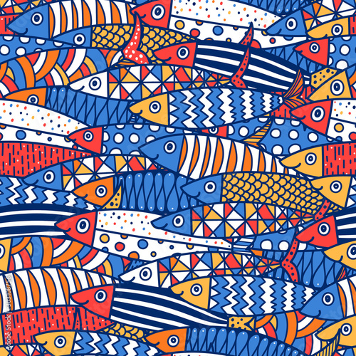 Tapety Jedzenie  cute-fish-kids-lbackground-seamless-pattern-can-be-used-in-textile-industry-paper-background-scrapbooking