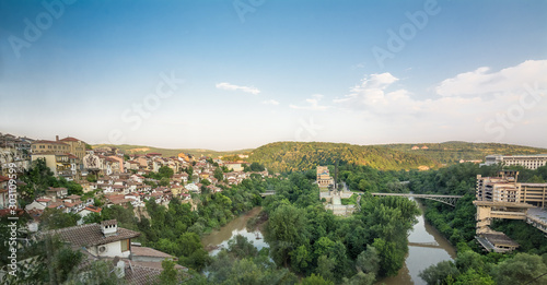 Panorama of the Yantra river in Veliko Tarnovo (Bulgaria)