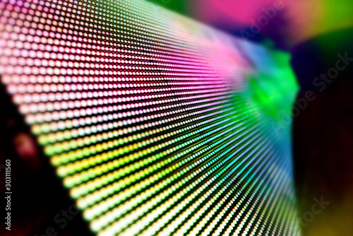 LED soft focus background, Abstract LED Panel art wall falling out of focus
