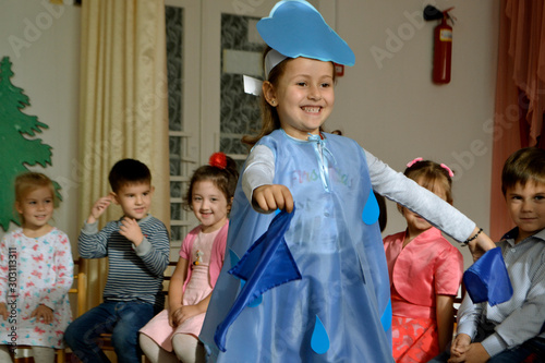 Pupils of the middle group of the village kindergarten 
