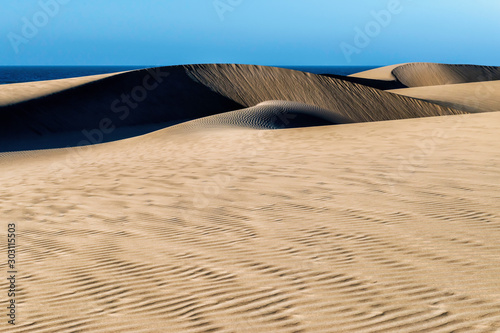 Fototapeta Naklejka Na Ścianę i Meble -  Sand dunes at the Lagoon of Khenifiss (Lac Naila).