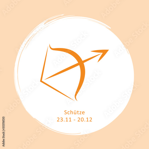 zodiac sign sagittarius horoscope with description and date vector illustration EPS10