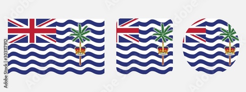 Fotografie, Obraz british indian ocean territory flag, vector illustration