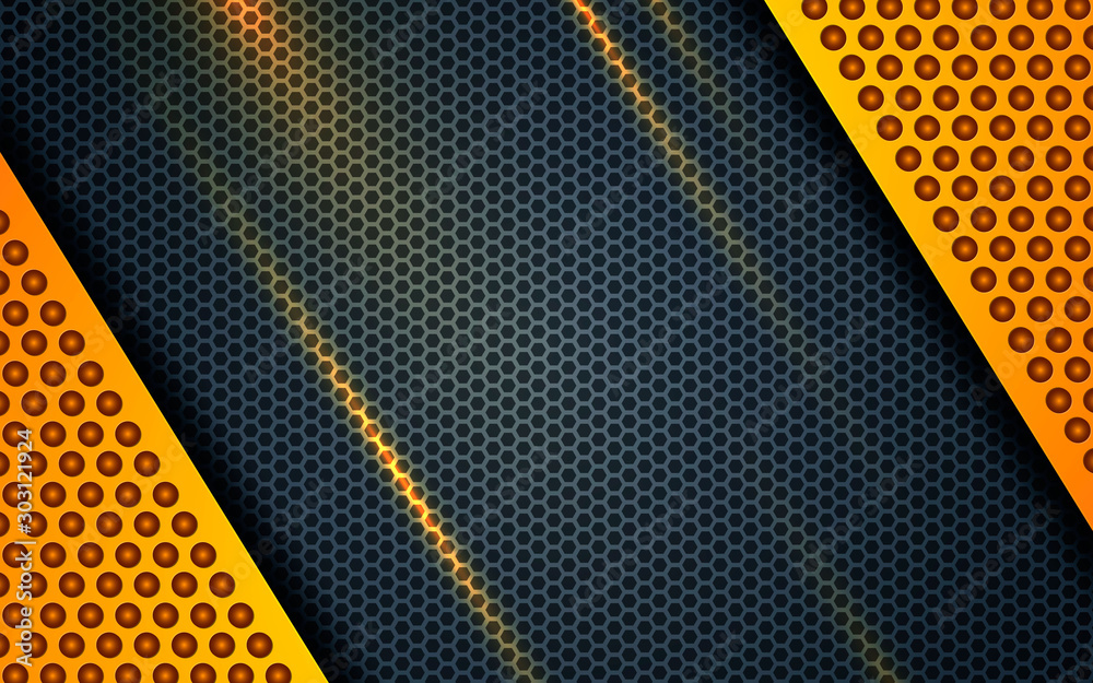 Fototapeta Yellow abstract backgrund vector, modern corporate concept with texture effect.