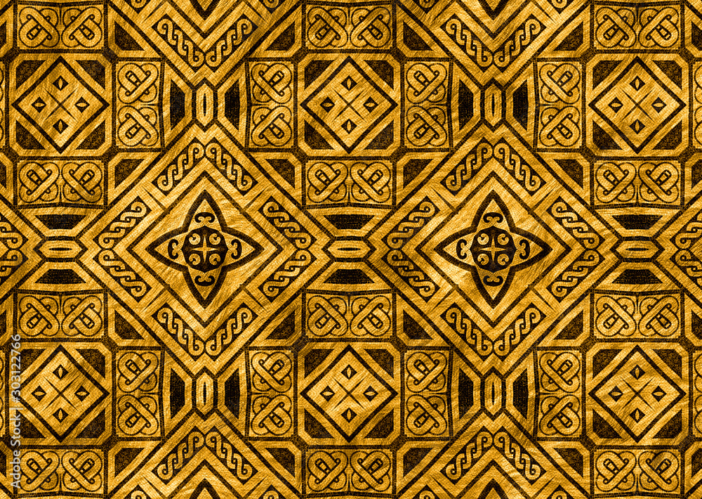 old golden antique geometric pattern