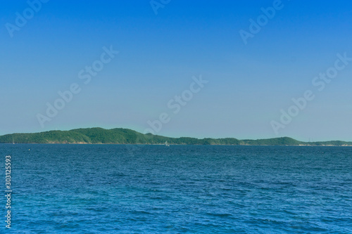 Landscape of Kao Samet island with ocean at Rayong Thailand.