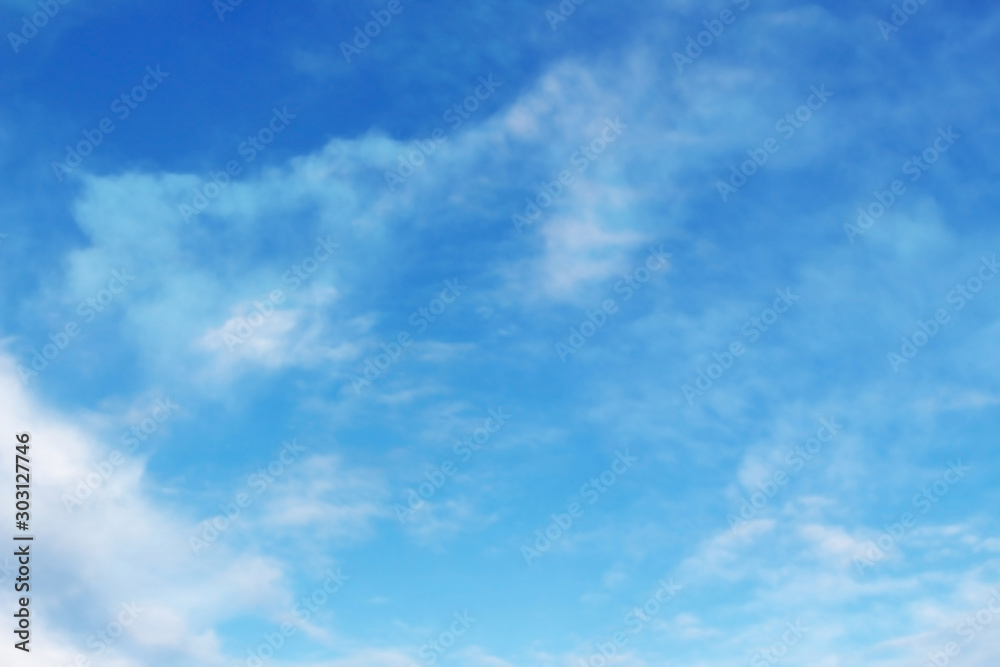 Blue sky white clouds background