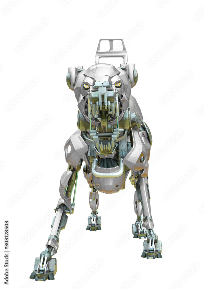 cyber dog ready to defend