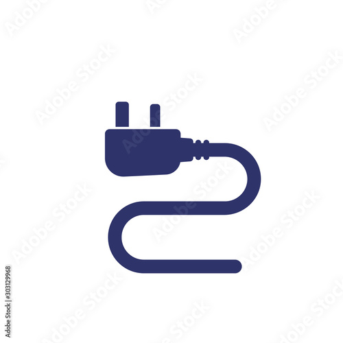 uk electrical plug, vector icon on white