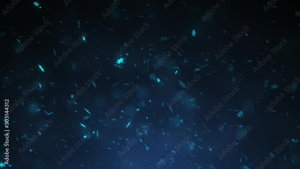 Beautiful animation of falling snowflakes. New Year. Christmas. Festive snow animation.