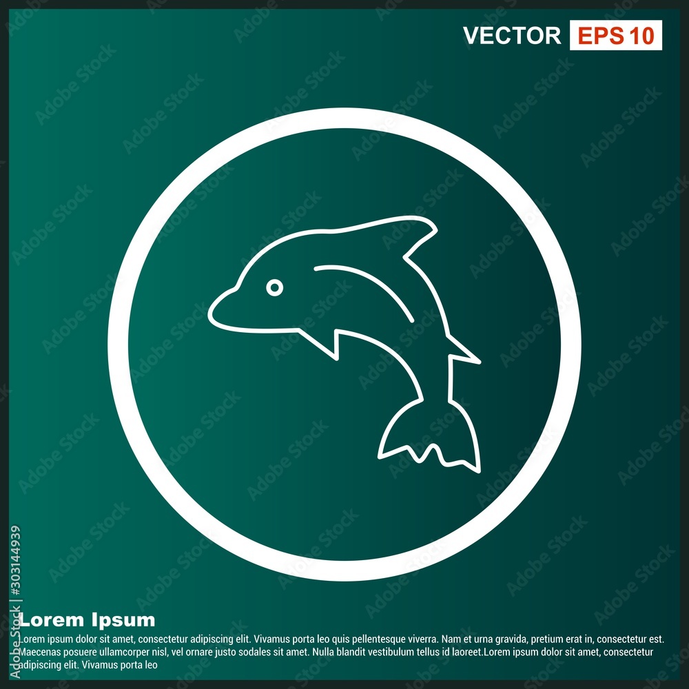 Obraz premium Dolphin icon for your project