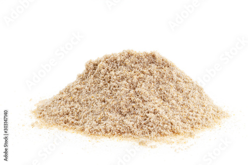 Pile of sand isolated on white background for summer design and nature summer season background