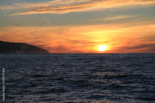 Sonnenuntergagn am Milford Sound