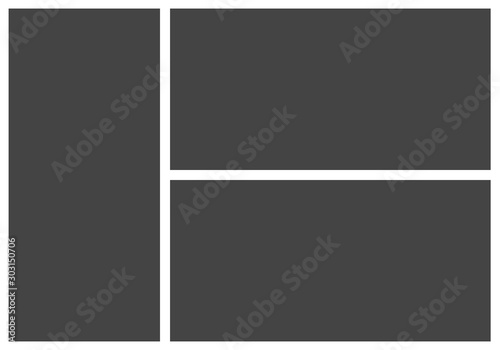 Frame for photo collage or picture vector illustration. Template frame for photo. Layers grouped for easy editing illustration. For your design.