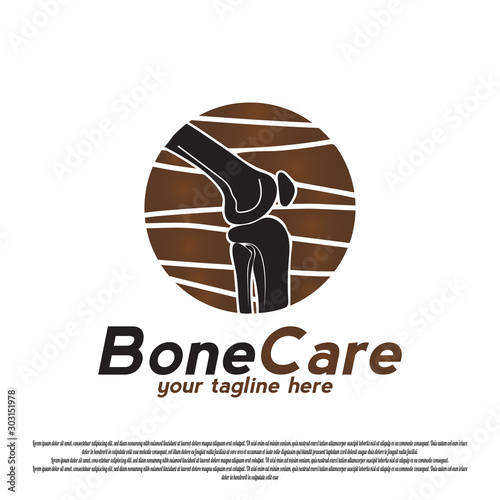 knee bone care flat icon