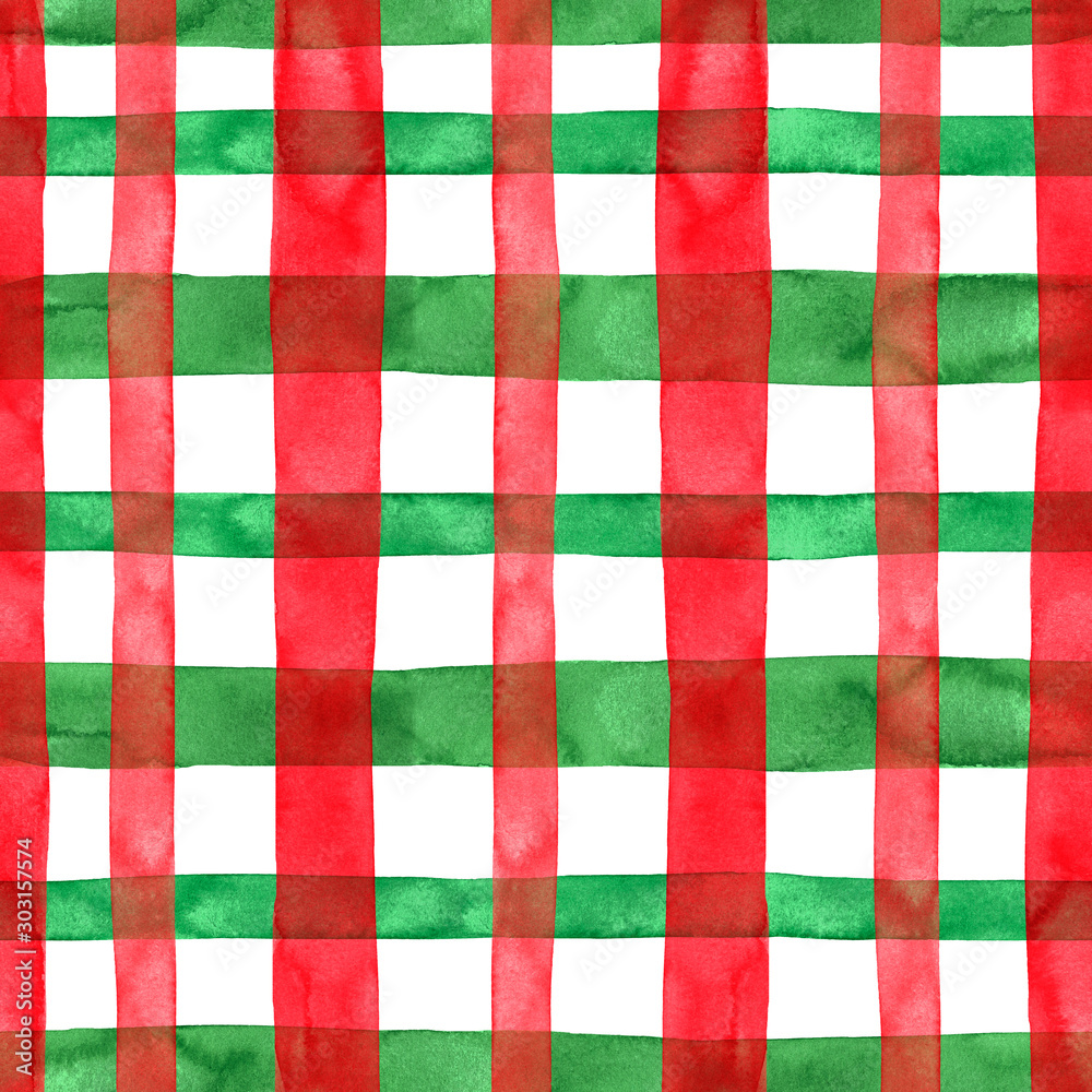 Seamless Plaid Checker Stripes Christmas Wrapping Paper Pattern In Mint  Green And Candy Cane Red Simple Geometric Traditional Xmas Card Background