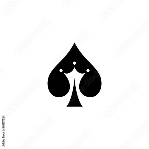 ace of spades and crown