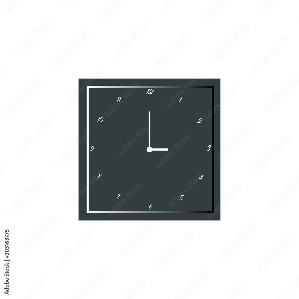Analog clock flat icon. Symbol of time management, retro style chronometer with hour, minute and second arrow. Simple illustration isolated on white background. Analog clock flat icon. Symbol of time management, retro style chronometer with hour, minute and second arrow. Simple illustration isolated on white background.