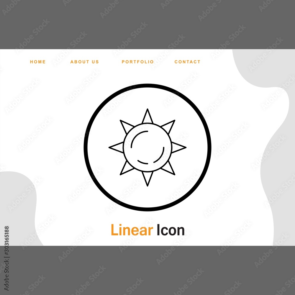 Naklejka premium Sun icon for your project