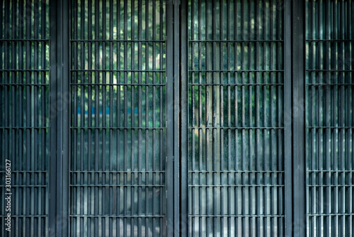 Steel door used to open and close the house