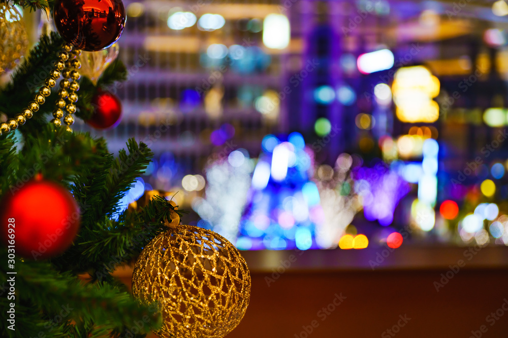 Landscape of Christmas tree and illumination in Tokyo Japan