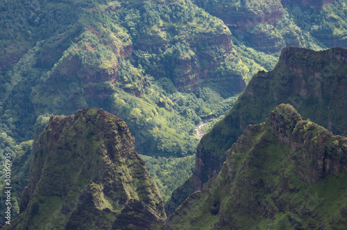 Canyon range Valley in Hawaii © ettlikevfx