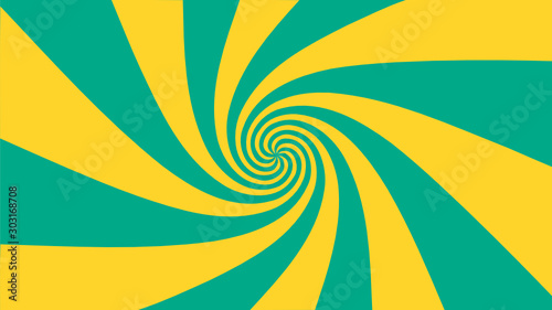 Vector - Yellow and green abstract vortex background.Bursting,Radial,radiating pattern
