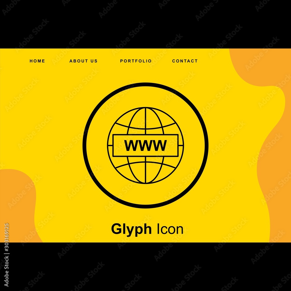 Fototapeta premium World Wide Web icon for your project