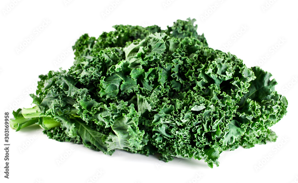 Fresh leaves of kale cabbage isolated on a white background. Fresh leaves of kale cabbage isolated on a white background.