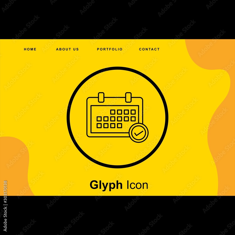 Obraz premium Chek Calender icon for your project