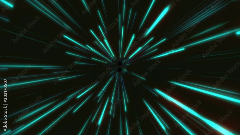 Abstract retro of warp or hyperspace motion in green star trail Abstract retro of warp or hyperspace motion in green star trail