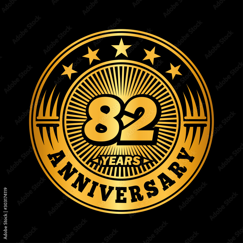 82 years anniversary celebration logo design. Vector and illustration. 82 years anniversary celebration logo design. Vector and illustration.