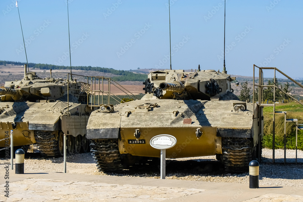 Merkava, israeli main battle tank. Israeli Armored Corps Museum at ...