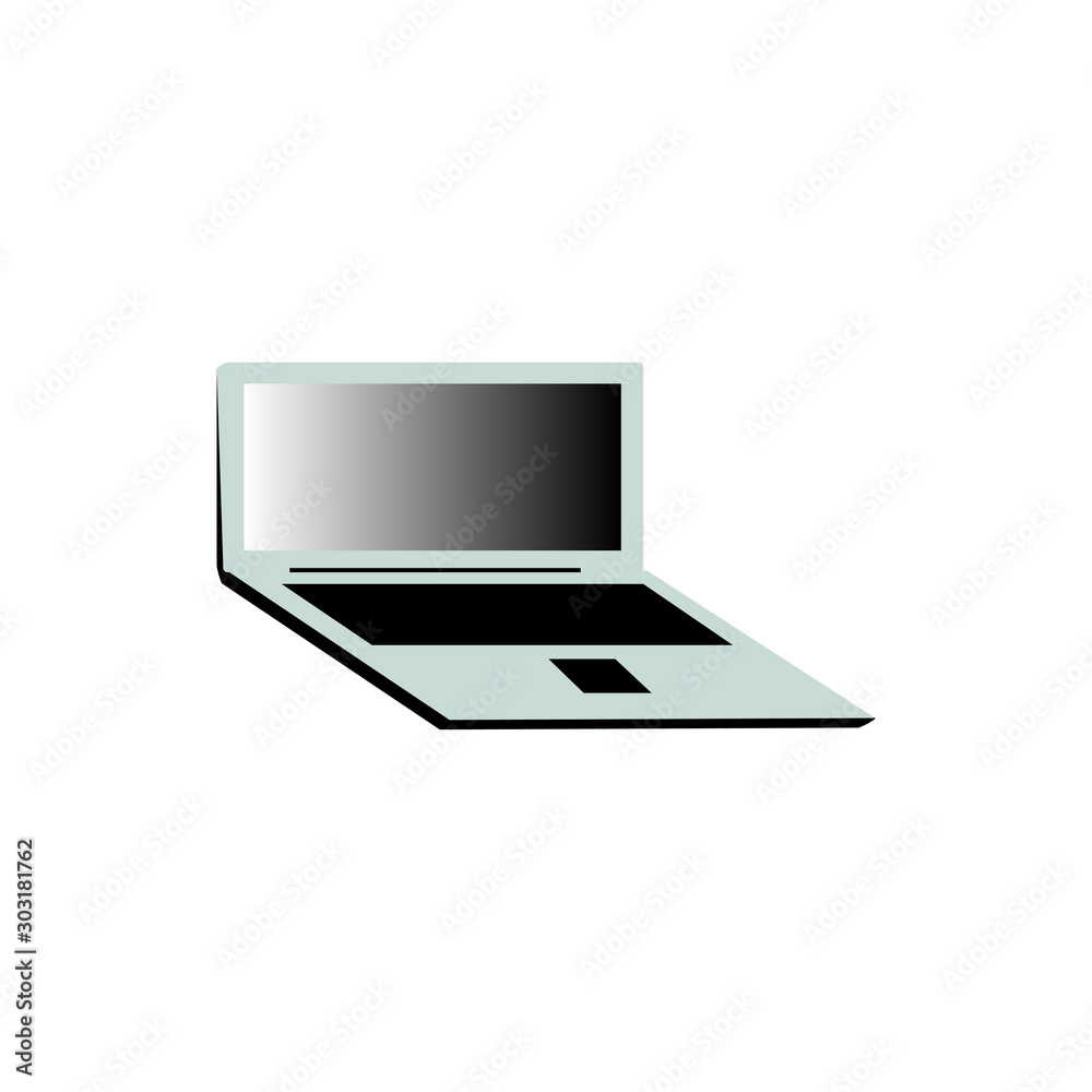 laptop vector, icon or symbol.