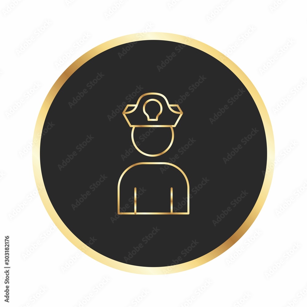Pirate in Hat icon for your project Pirate in Hat icon for your project
