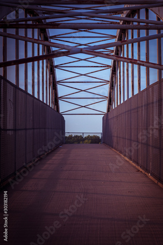 Bridge over the freeway in Cleveland, Ohio