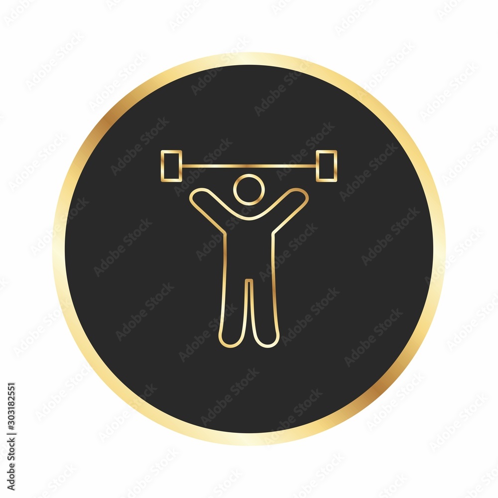 Weight Lifting Person icon for your project Weight Lifting Person icon for your project