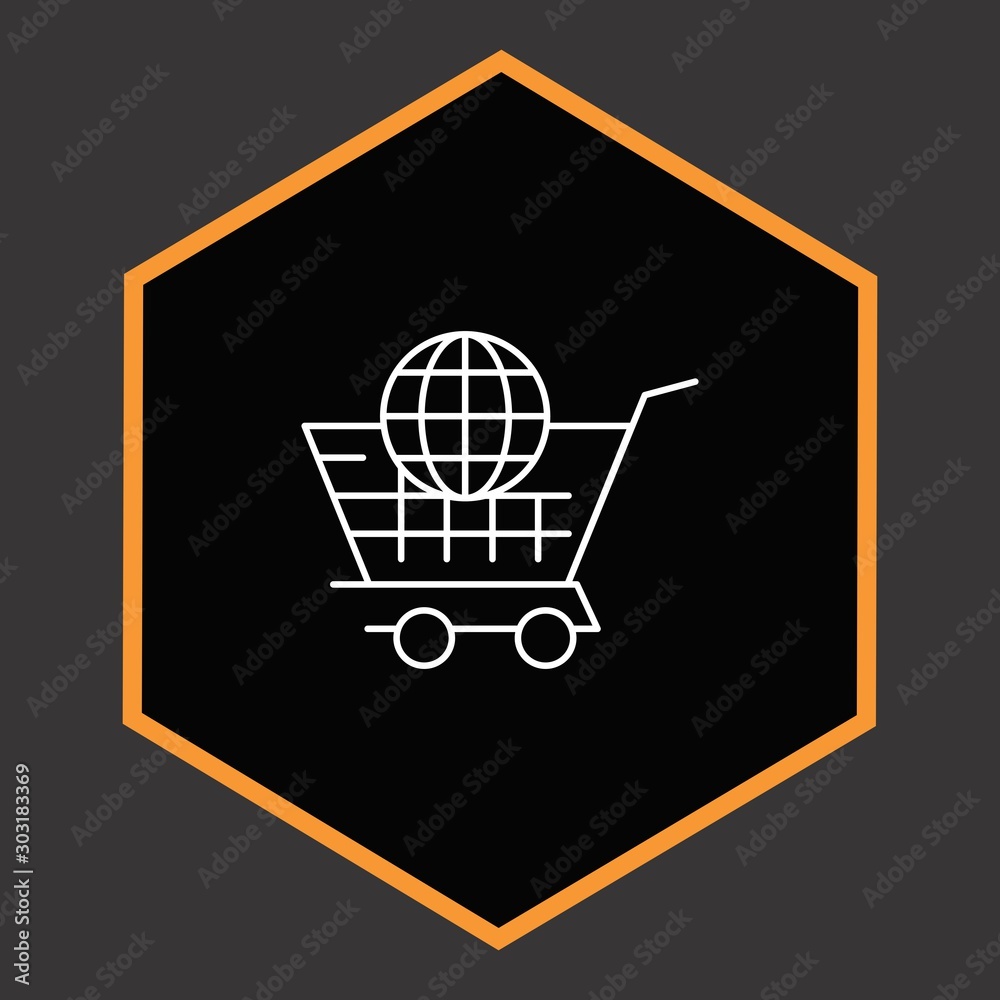 World shopping icon for your project World shopping icon for your project