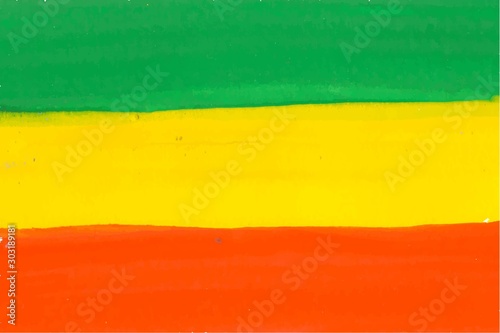 Colorful Rastafarian flag vector background