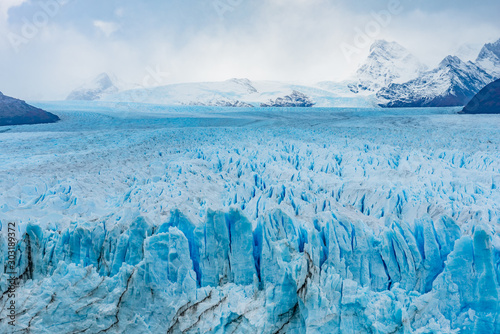 Closeup of Perito Moreno Glacier in Patagonia, Argentina