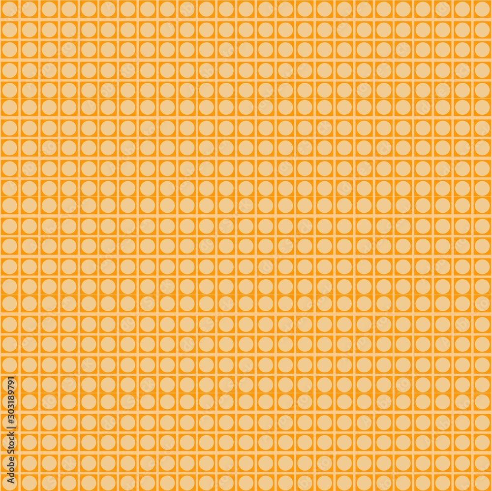 Abstract pattern of orange shade circles on rectangle, vector design illustration - Vector Abstract pattern of orange shade circles on rectangle, vector design illustration - Vector