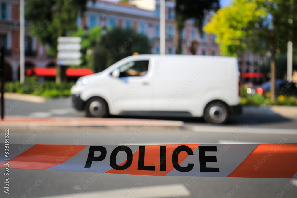 Police tape taped barricade warning danger Police tape taped barricade warning danger
