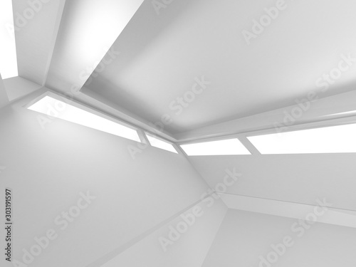 Futuristic White Architecture Design Background