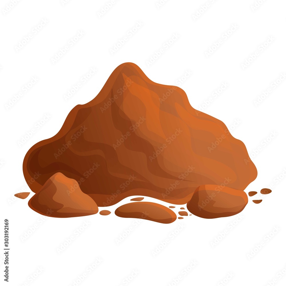 Garden soil icon. Cartoon of garden soil vector icon for web design isolated on white background Garden soil icon. Cartoon of garden soil vector icon for web design isolated on white background