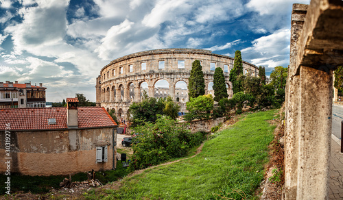 Old Coliseum in Pula, Croatia photo