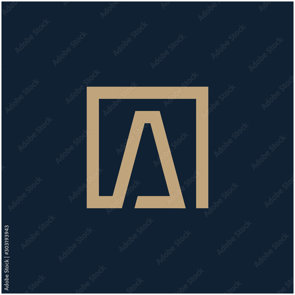 initial letter A geometric with square frame line art. Suitable for business consulting, studio, room, group, decoration, building, concept design. - vector initial letter A geometric with square frame line art. Suitable for business consulting, studio, room, group, decoration, building, concept design. - vector