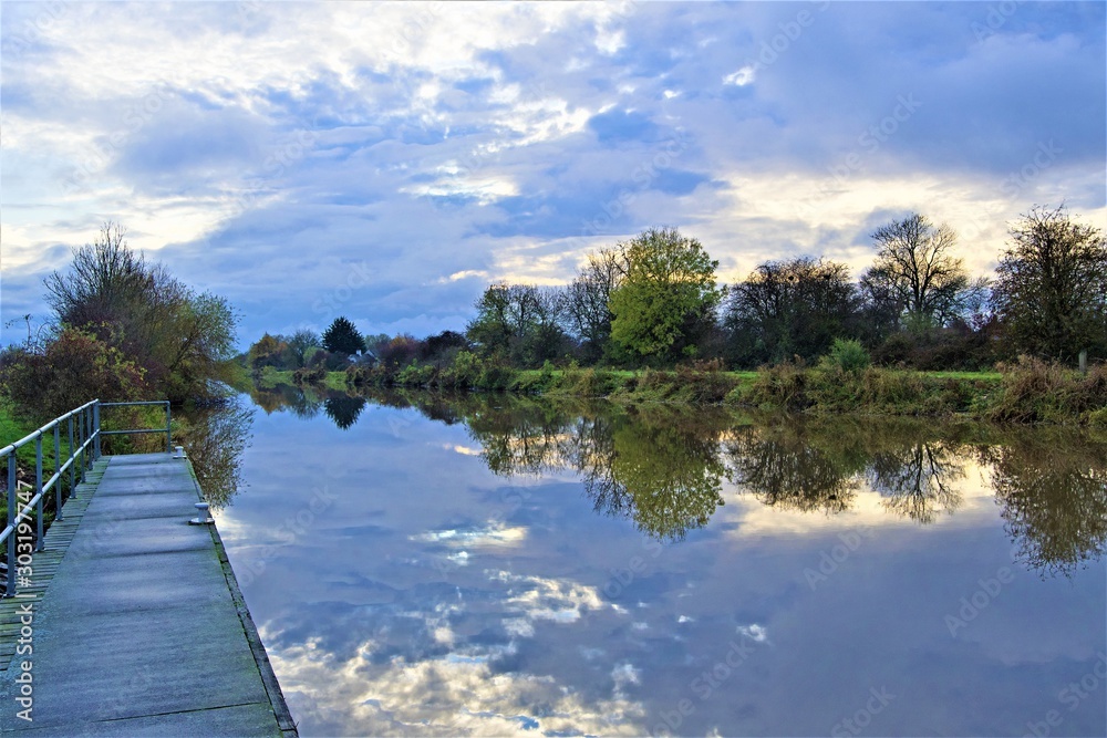 View of Top Lane Canal, Fish Lake, Doncaster, South Yorkshire.